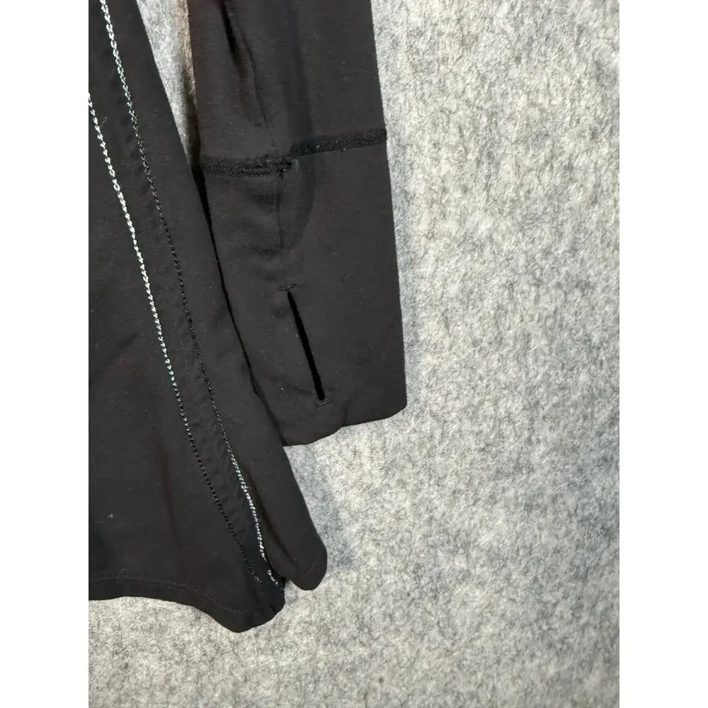 Lululemon Womens Rehearsal Black Size 4/6 Long Sleeve Flared Shirt Thumbholes